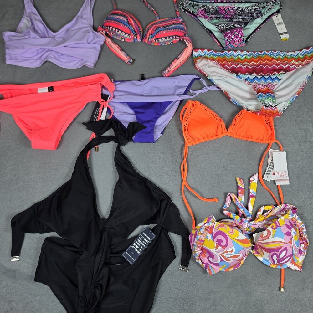 Lot Of 50 Pc Women's Swimwear Bulk Lot New With & Without Tags Mixed Brands